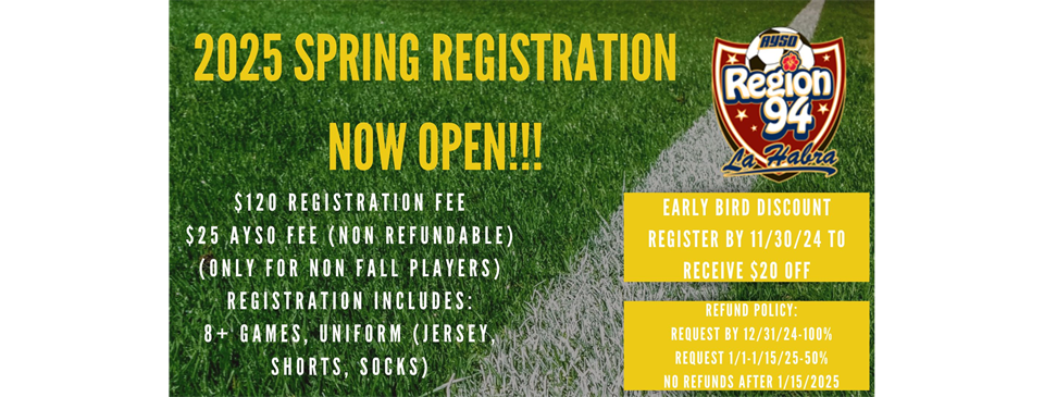 Spring Registration Now Open